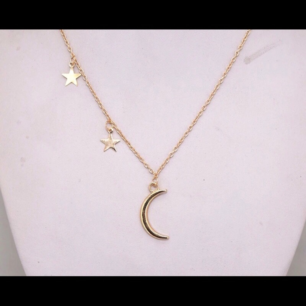 NEW celestial moon and star charm necklace